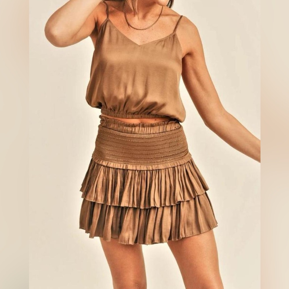 RESET Silky Amore Skirt - Bronze